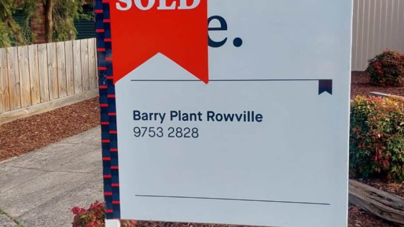Barry Plant sold sign
