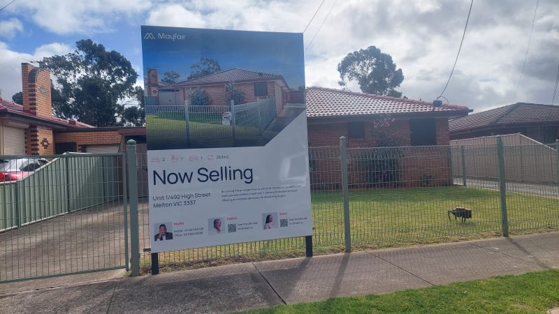 Mayfair real estate selling sign